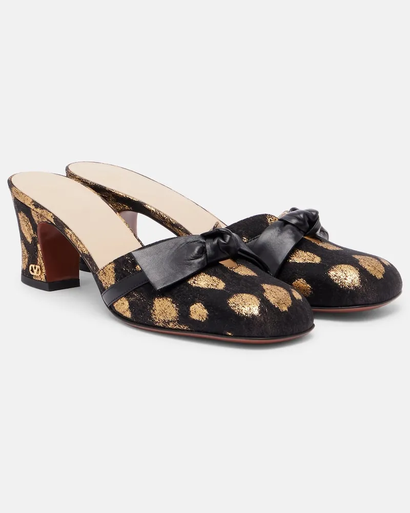 Valentino Garavani Mules Knotty 60 Schwarz