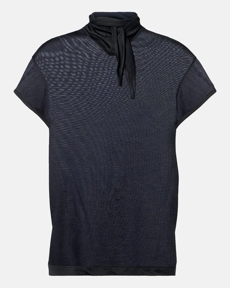 Christophe Lemaire Top aus Jersey Schwarz