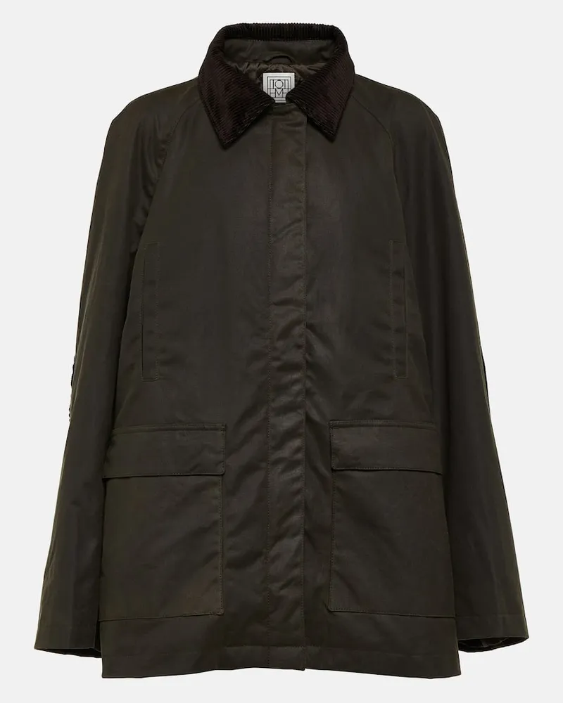 Totême Jacke Country aus Baumwolle Grün