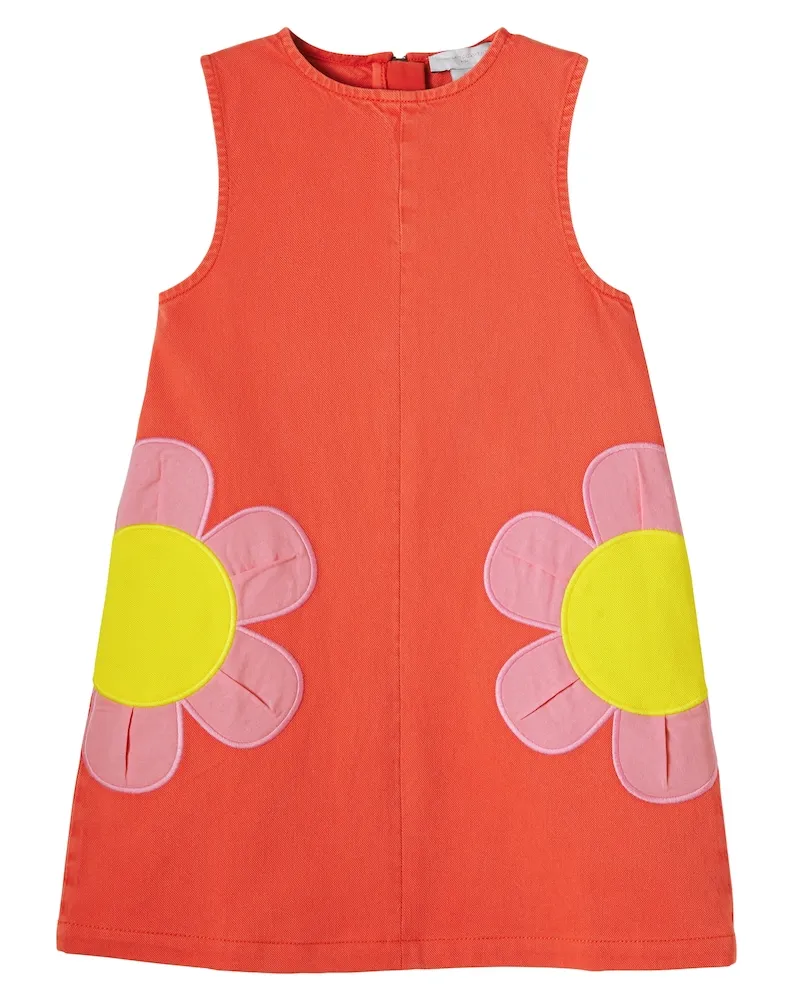 Stella McCartney Kids Kleid aus Denim Orange