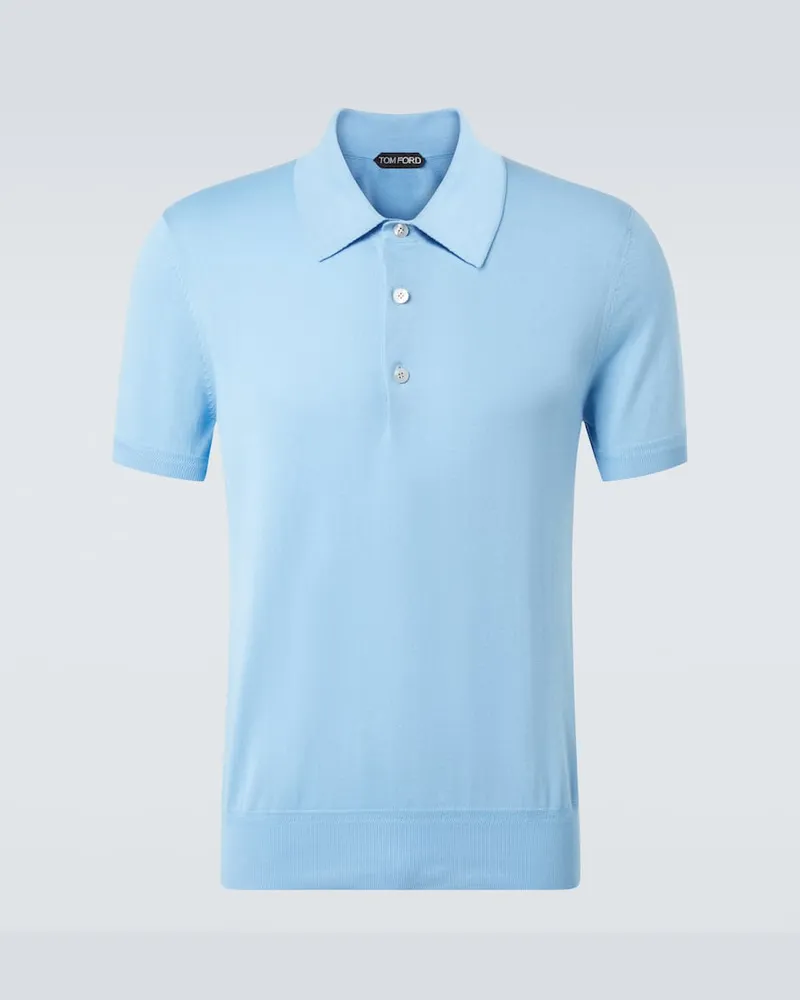 Tom Ford Polohemd aus Baumwolle Blau
