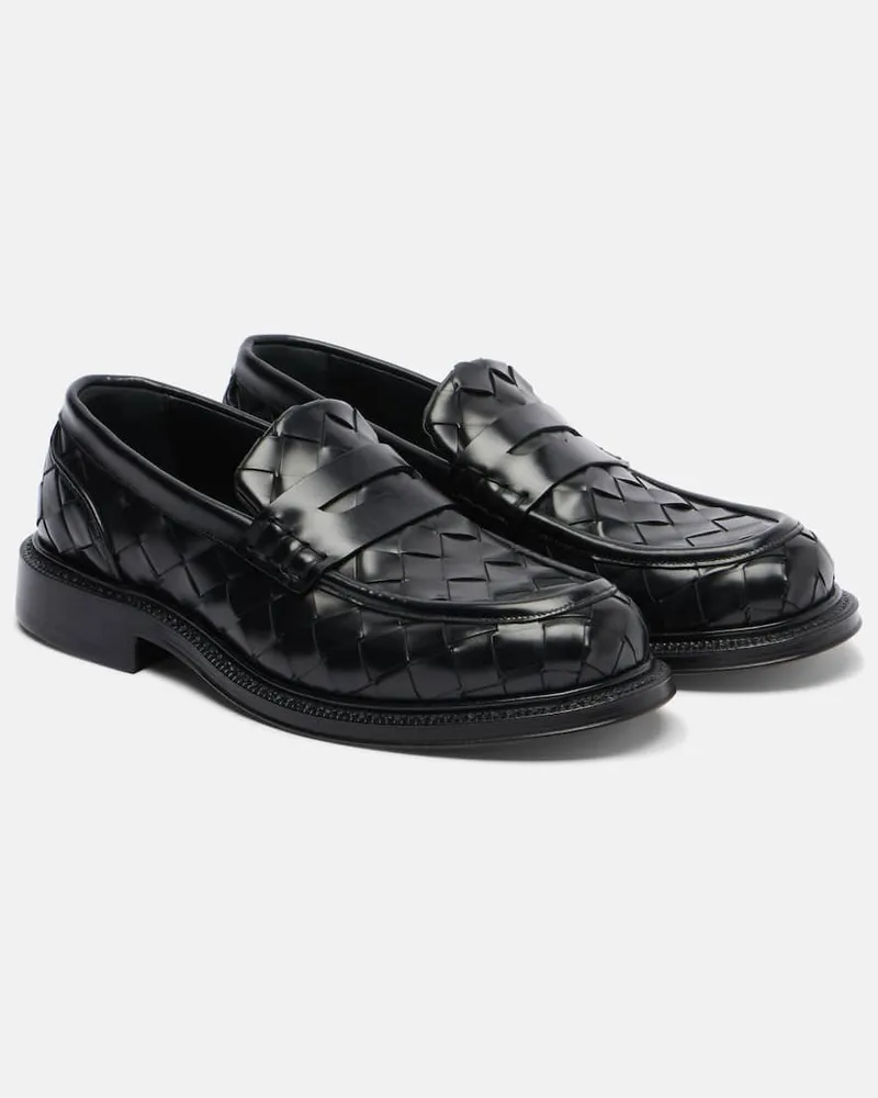 Bottega Veneta Loafers James aus Leder Schwarz