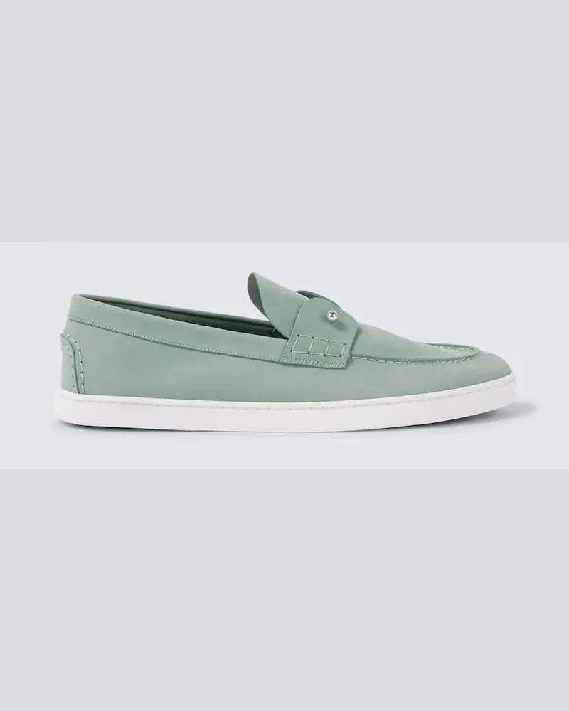 Christian Louboutin Slip-Ons Chambeliboat aus Leder Grün