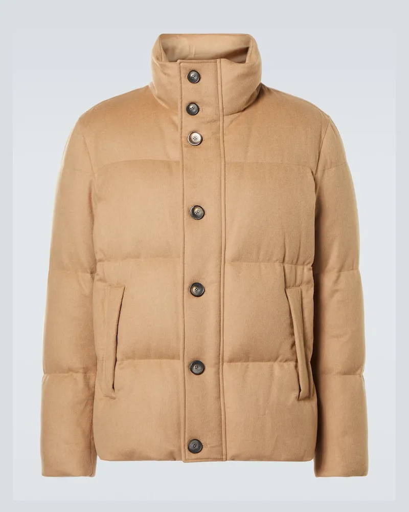 Herno Daunenjacke aus Kamelhaar Beige