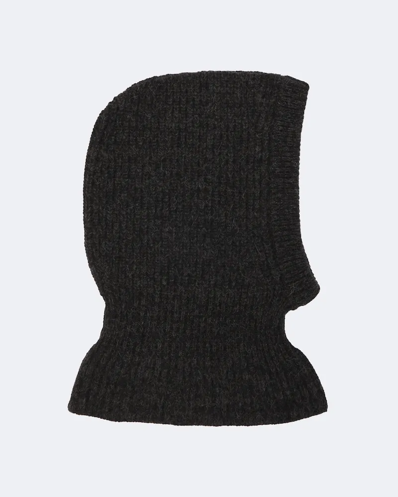 Christophe Lemaire Balaclava aus Alpakawolle und Yakwolle Schwarz