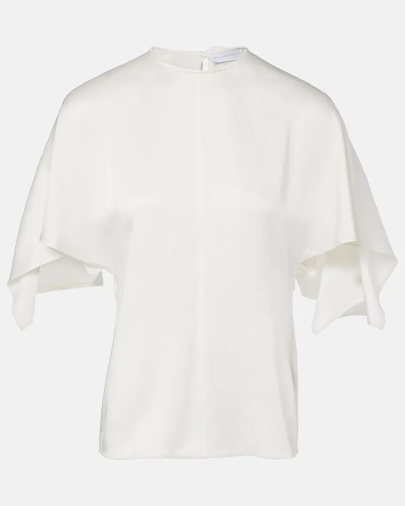 Stella McCartney Top aus Satin Weiß