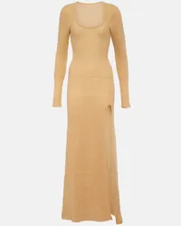 Jacquemus Maxikleid La Robe Dao Beige