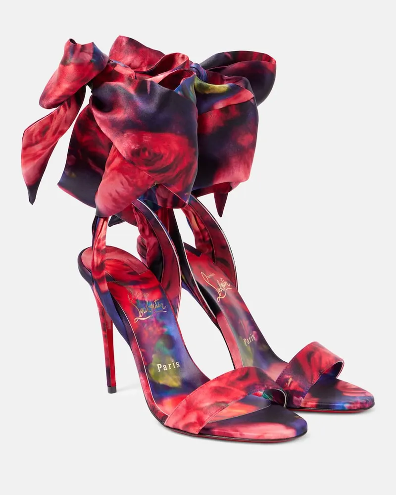 Christian Louboutin Sandalen Sandale Du Désert 100 aus Crêpe Multicolor