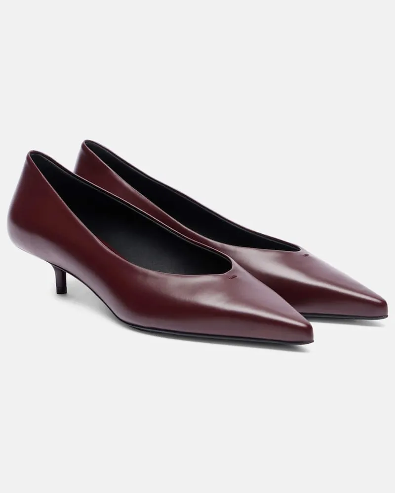 Max Mara Pumps 35 aus Leder Burgund