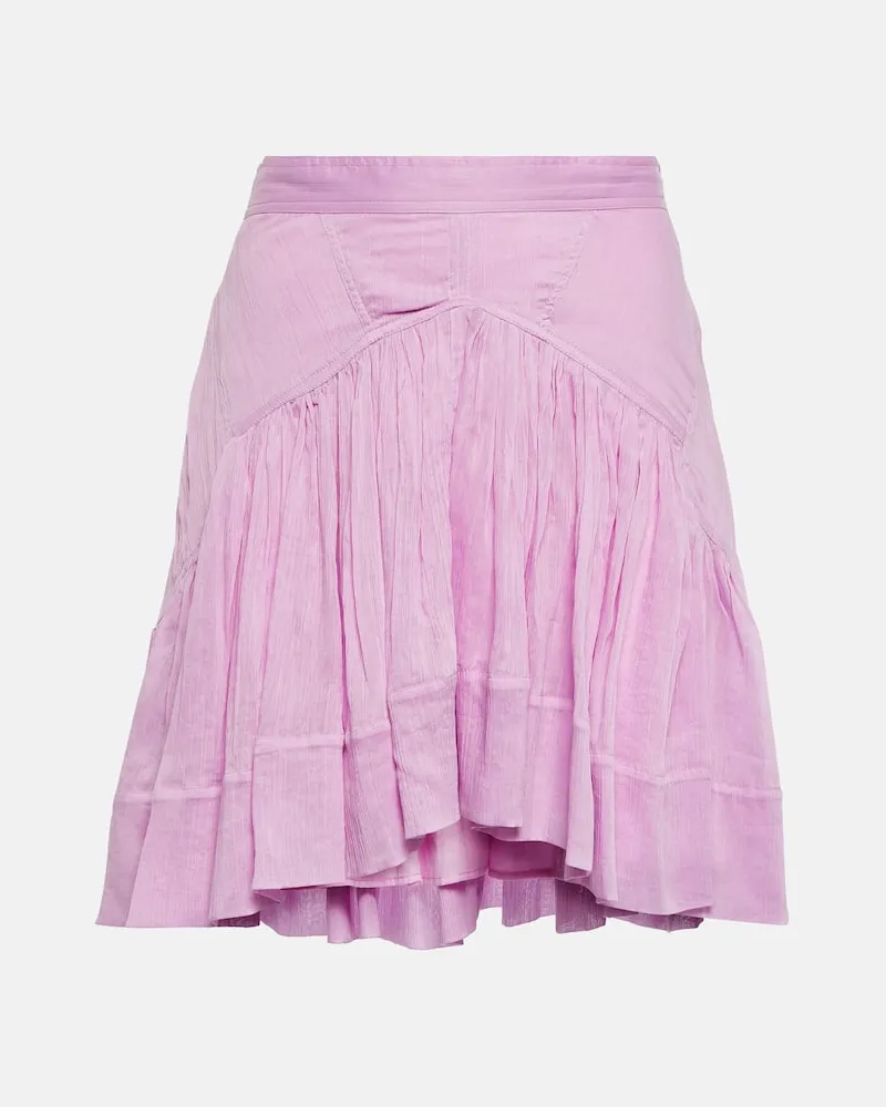 Isabel Marant Minirock Kadavu aus Baumwolle und Seide Rosa
