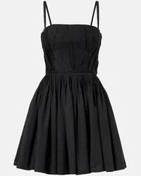 Alexander McQueen Minikleid aus Baumwollpopeline Schwarz