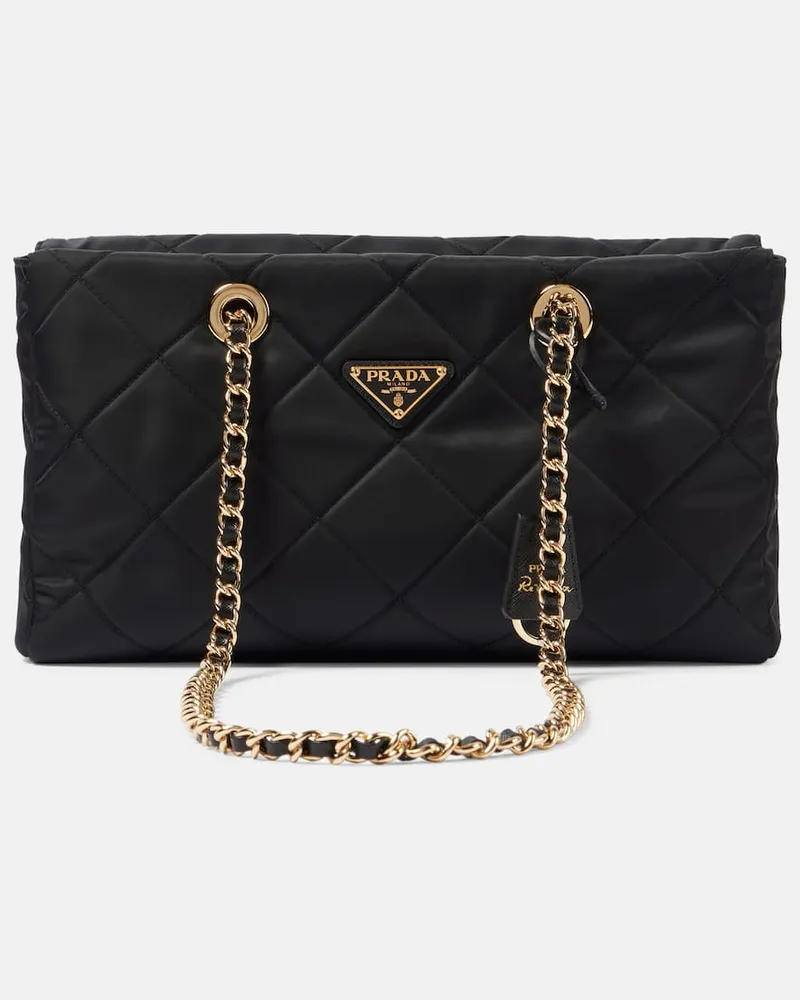 Prada Schultertasche Re-Edition 1995 Chaîne Re-Nylon Medium Schwarz
