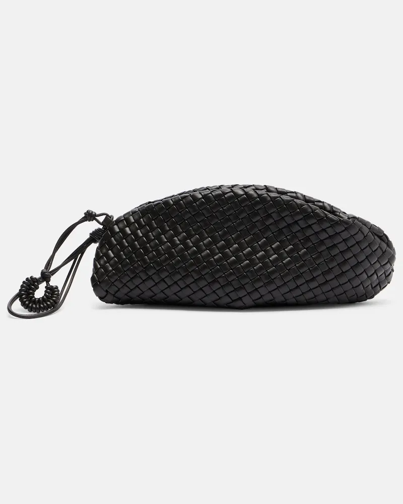 Bottega Veneta Clutch Onda Small aus Leder Braun