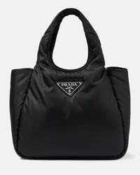 Prada Wattierte Tote Small aus Re-Nylon Schwarz