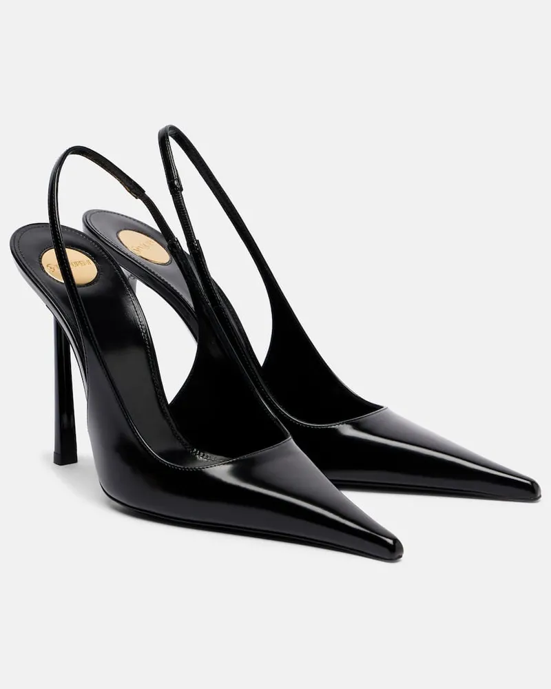 Saint Laurent Slingback-Pumps Vendome 110 aus Leder Schwarz