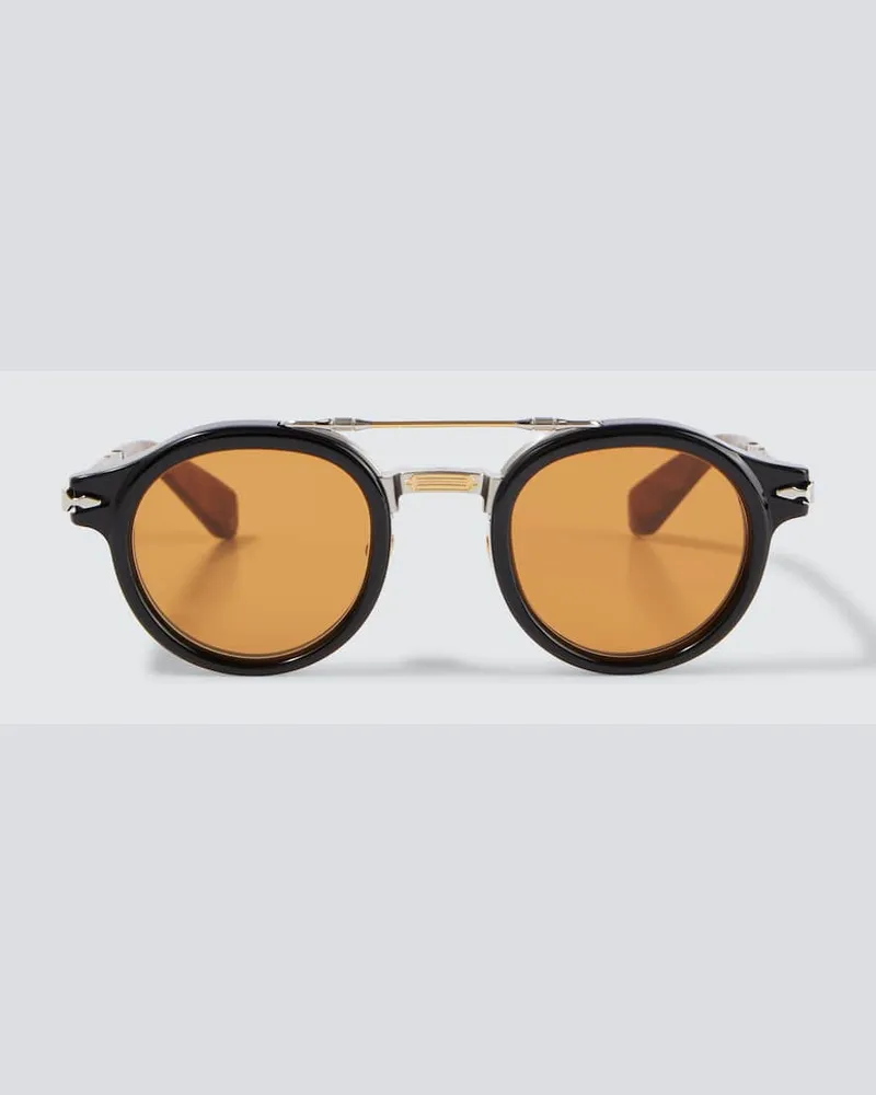Jacques Marie Mage Runde Sonnenbrille Delage Schwarz