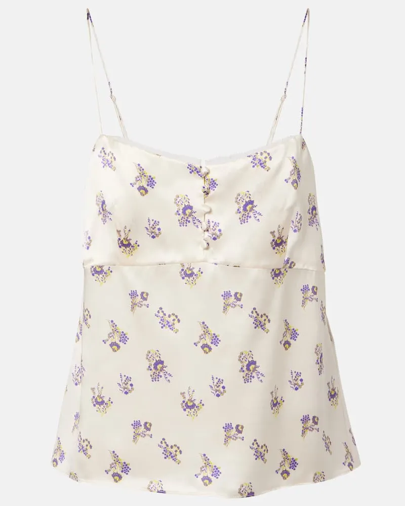 Dorothee Schumacher Top Shiny Daydream aus Seidensatin Weiß