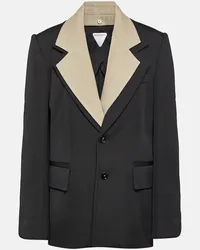 Bottega Veneta Blazer aus Wolle Schwarz