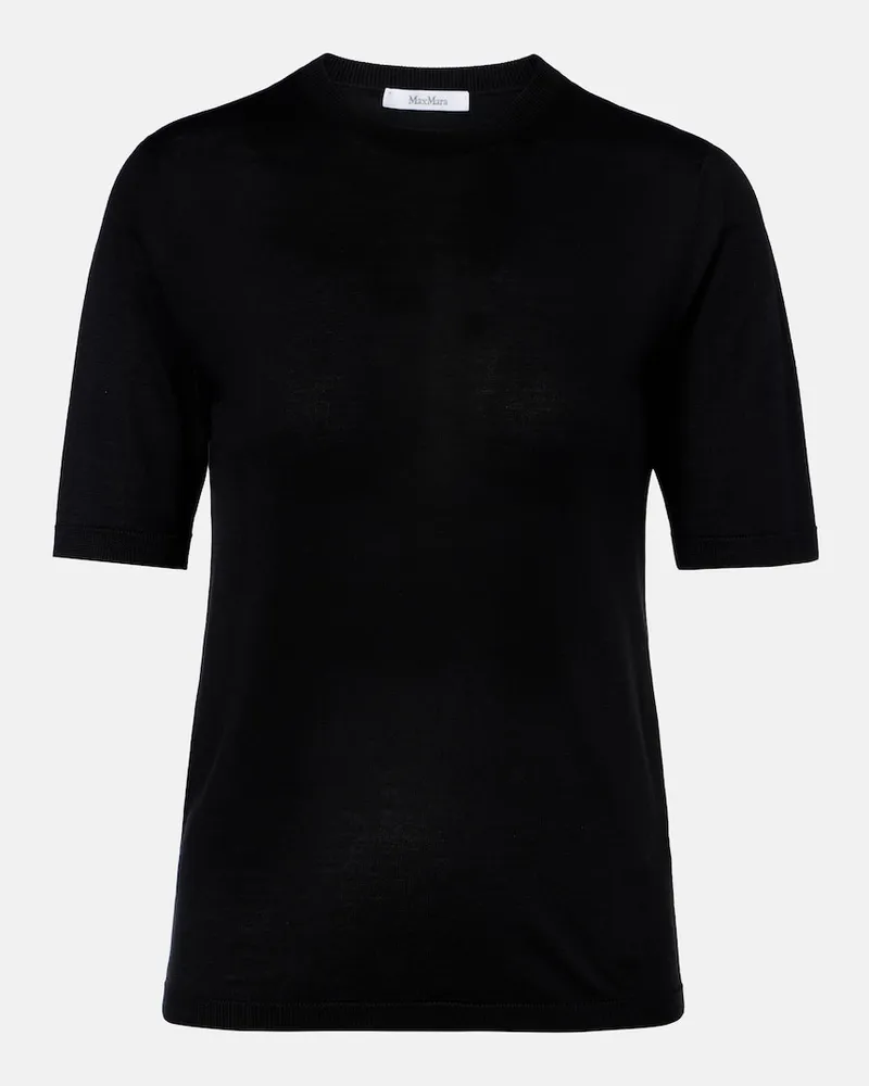 Max Mara Pullover aus Seide und Kaschmir Schwarz