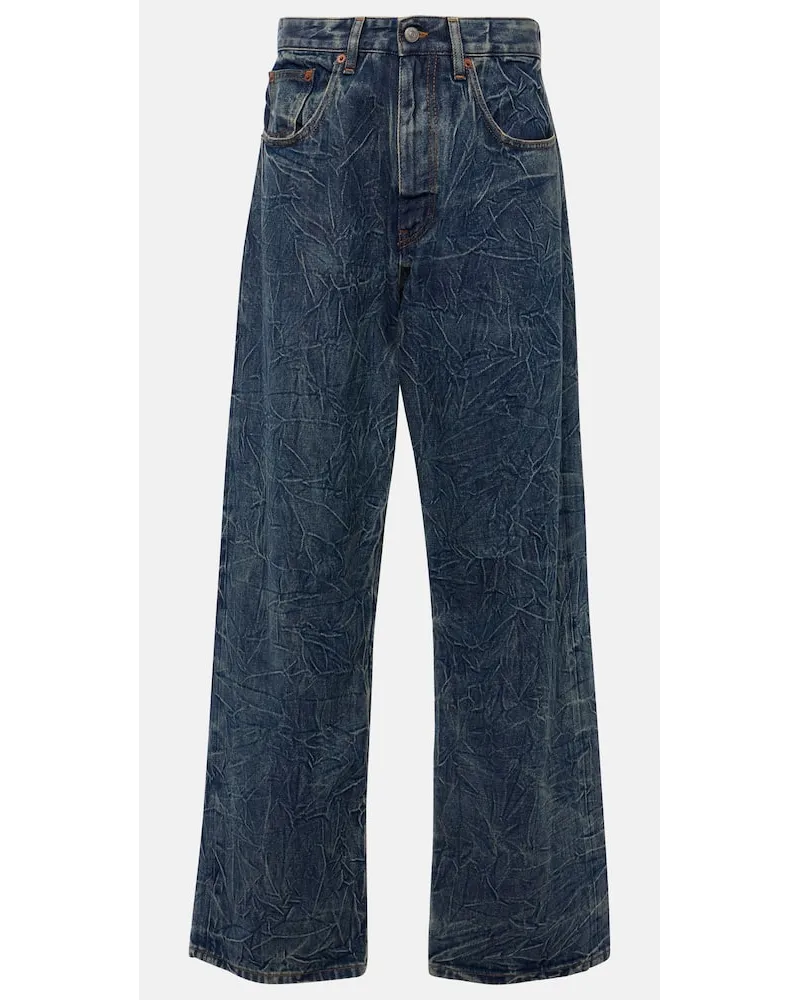 Maison Margiela High-Rise Straight Jeans Blau