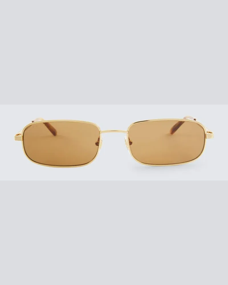 Gucci Eckige Sonnenbrille Gold