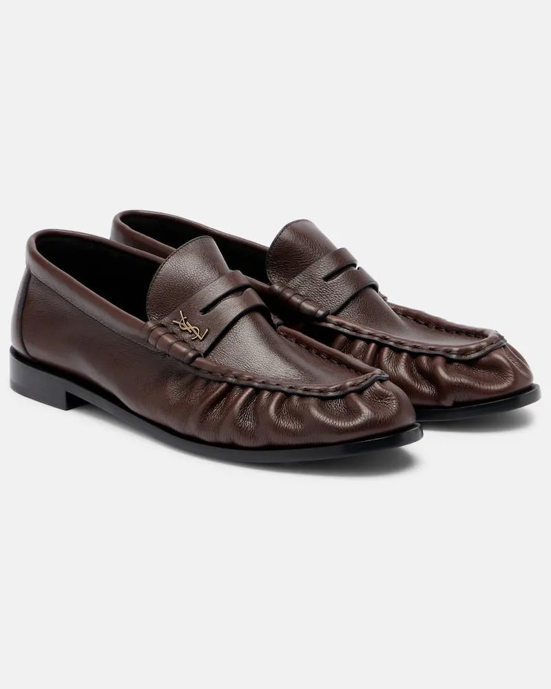 Saint Laurent Loafers Le Loafer aus Leder Braun
