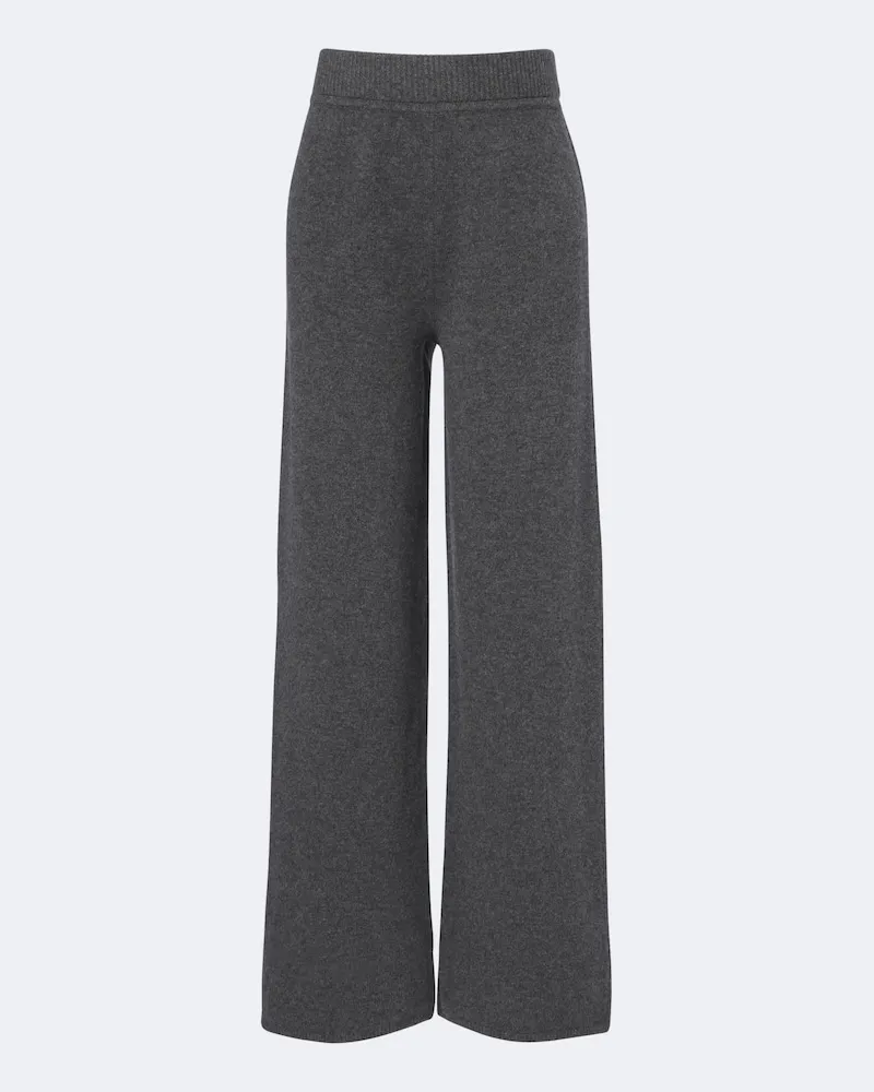 Róhe Róhe Weite Hose aus einem Wollgemisch Grau