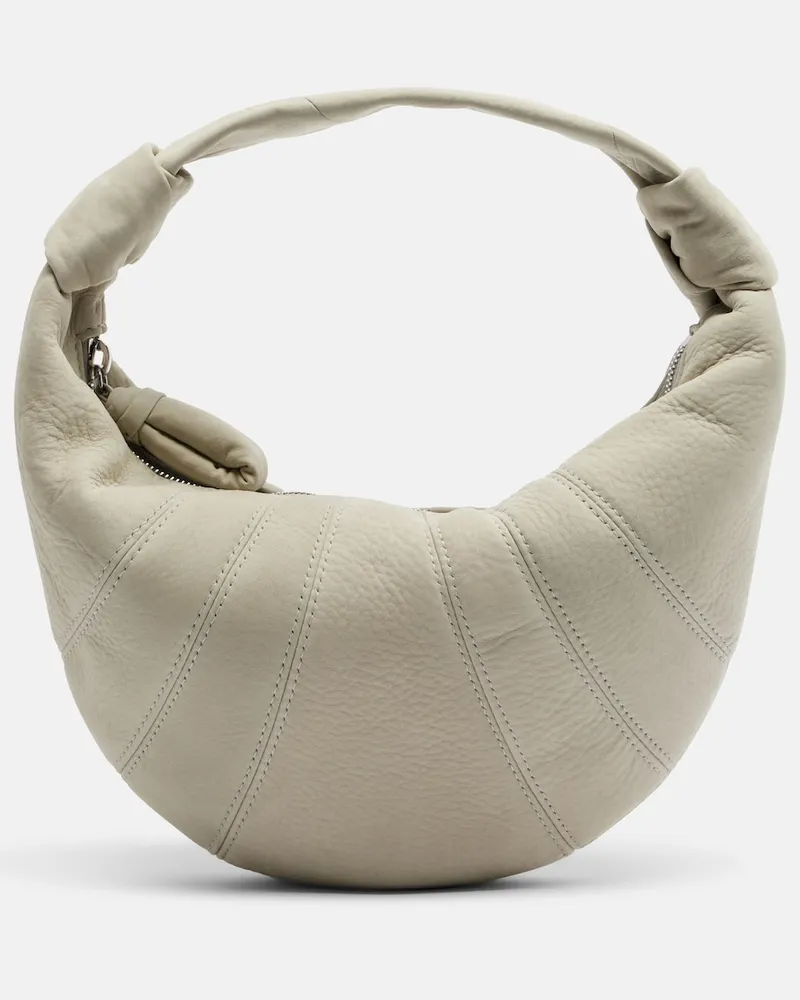 Christophe Lemaire Schultertasche Force Croissant Mini aus Leder Beige