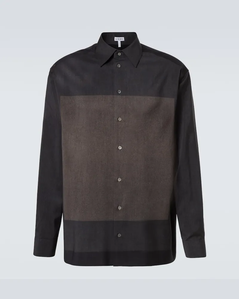 Loewe Hemd aus Wolle Schwarz