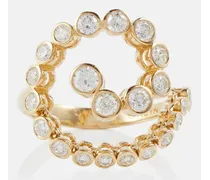 Ring Spiralis aus 14kt Gelbgold mit Diamanten