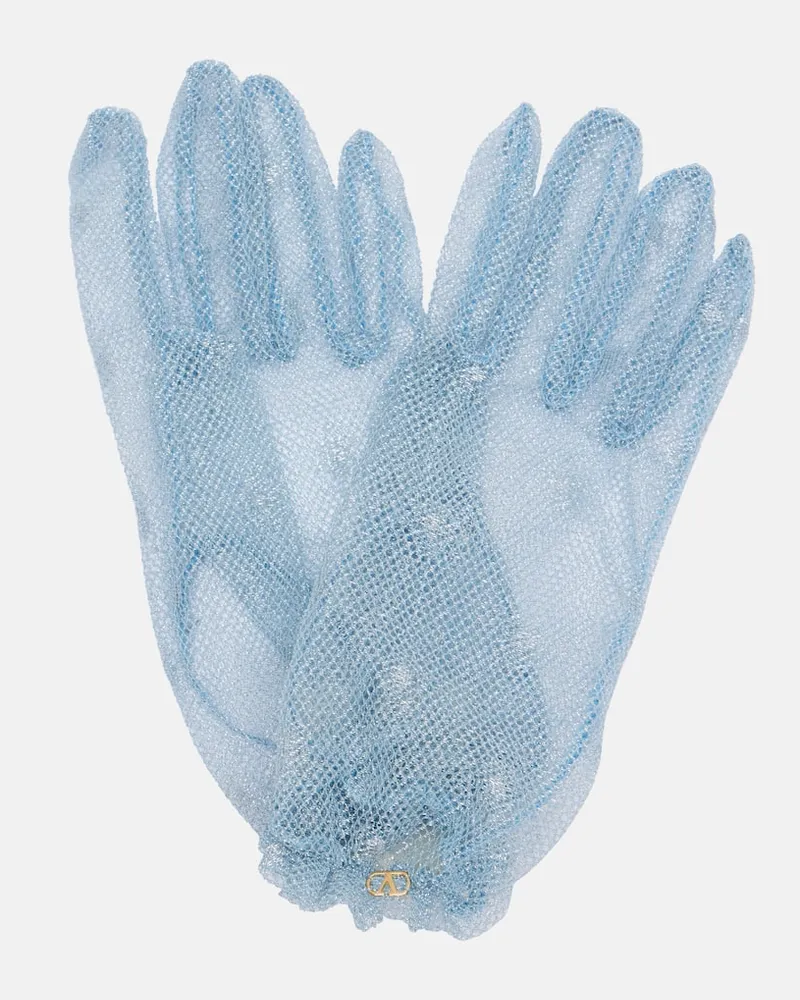 Valentino Garavani Handschuhe VLogo Blau