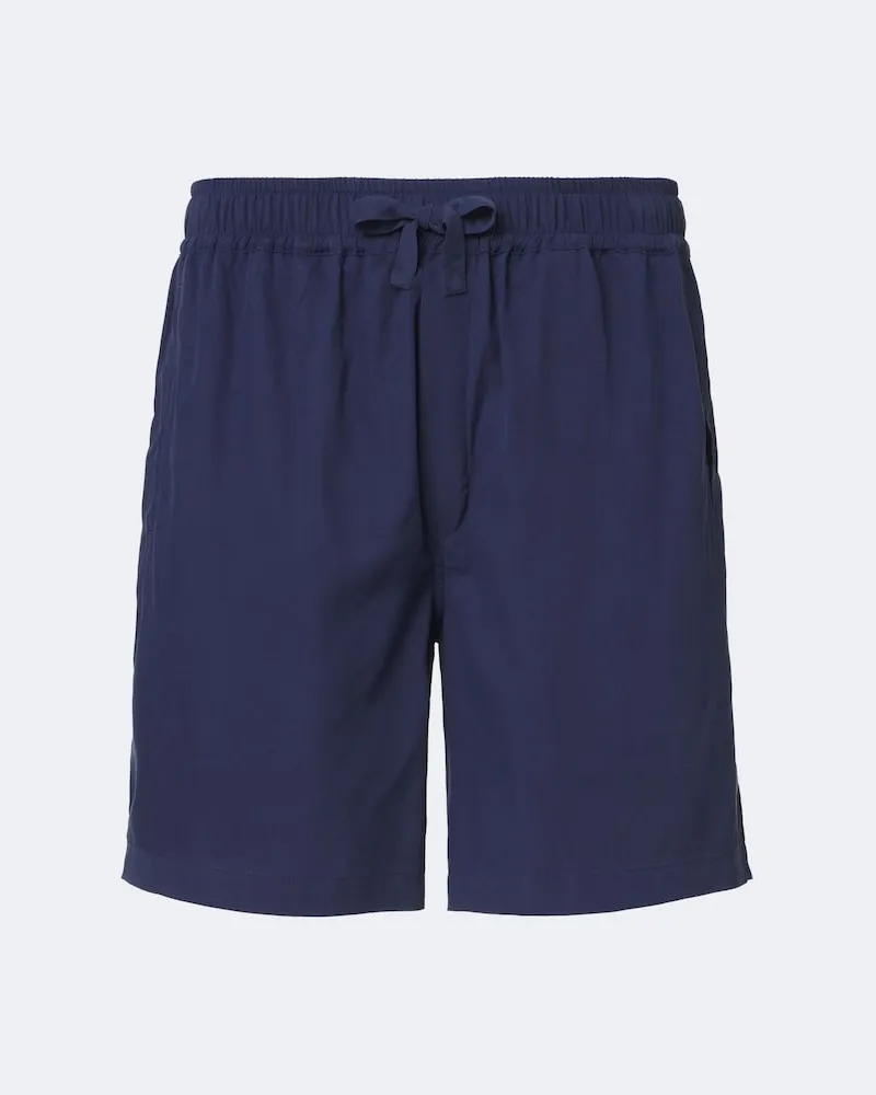 SAMAN AMEL Shorts aus Seide Blau