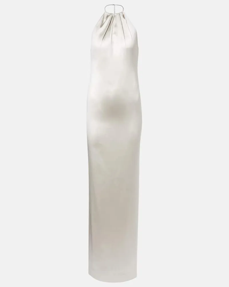 Ralph Lauren Robe Corra aus Satin Grau