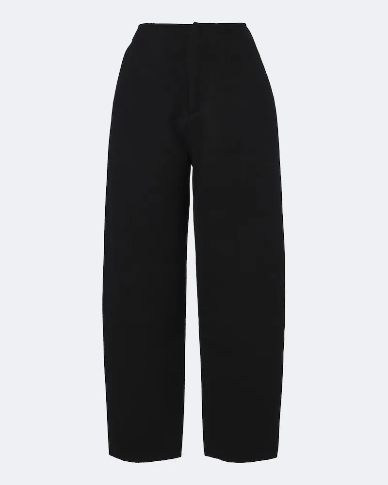 Lisa Yang Barrel-Leg-Hose aus Wolle und Kaschmir Schwarz