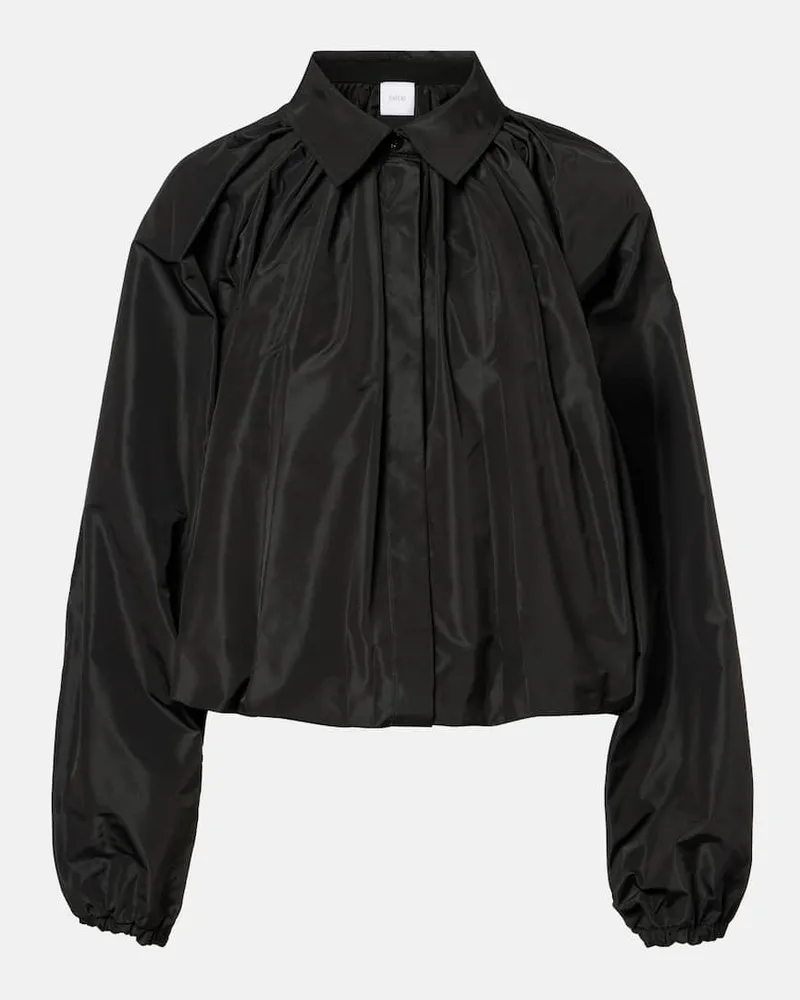 Patou Bluse Bubble aus Faille Schwarz