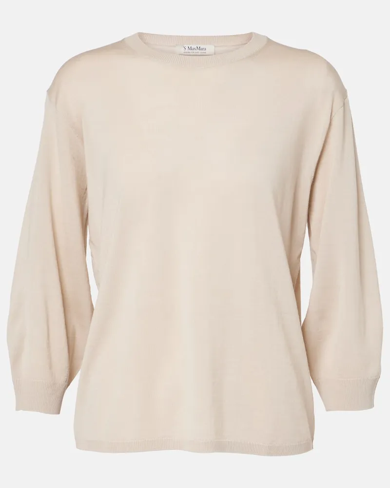 Max Mara Pullover aus Wolle Beige