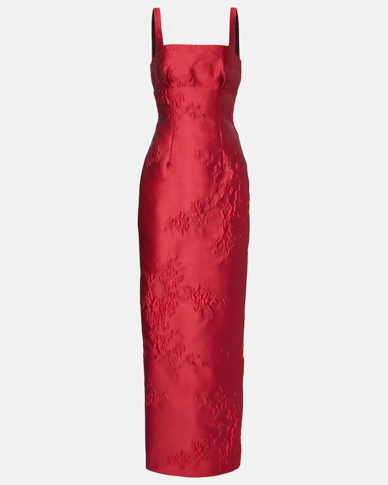 EMILIA WICKSTEAD Robe Micheline aus Jacquard Rot