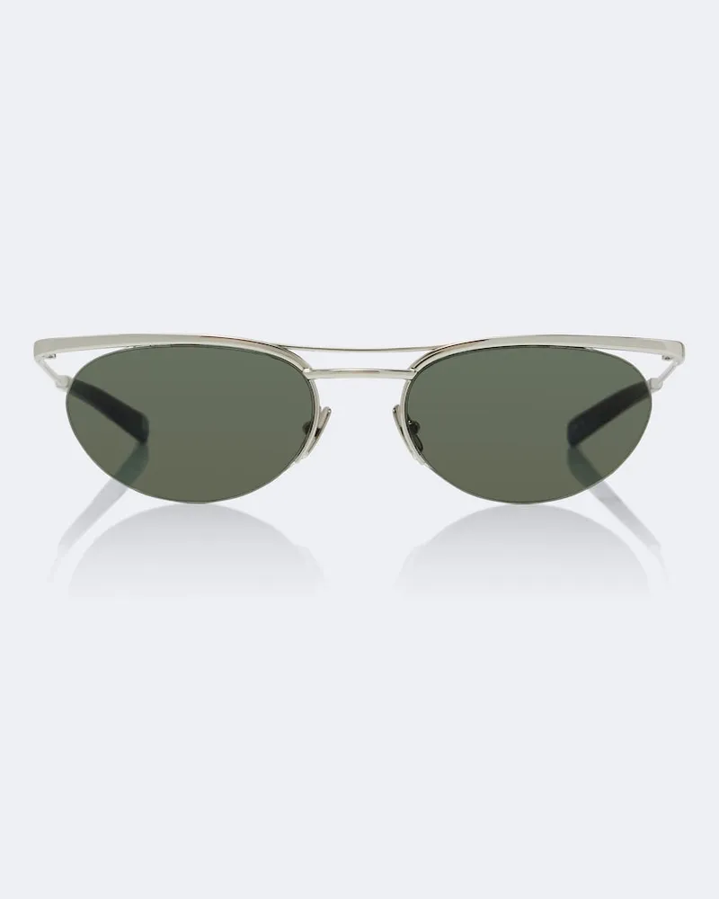 Saint Laurent Ovale Sonnenbrille SL 862 Silber