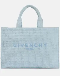 Givenchy Shopper G-Tote Medium 4G Plage aus Frottee Blau