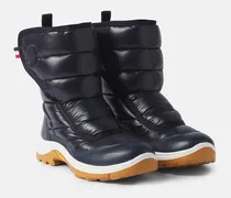 Wattierte Schneestiefel mit Leder