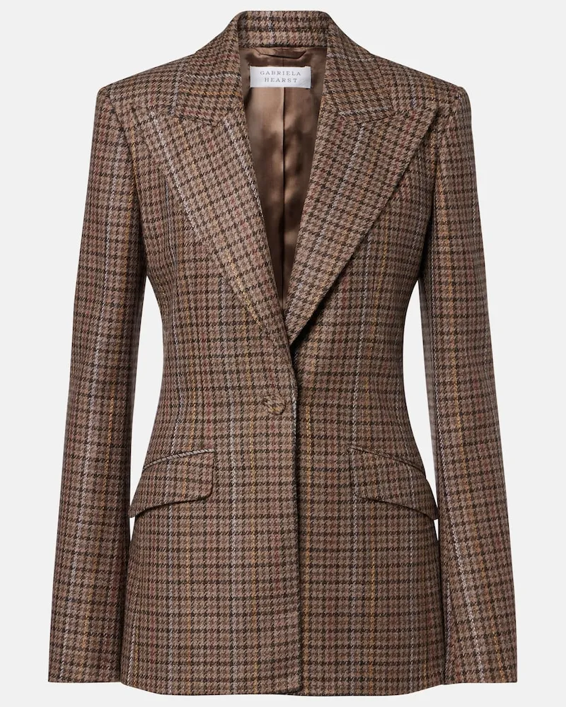 Gabriela Hearst Blazer Leiva aus Wolle und Seide Braun