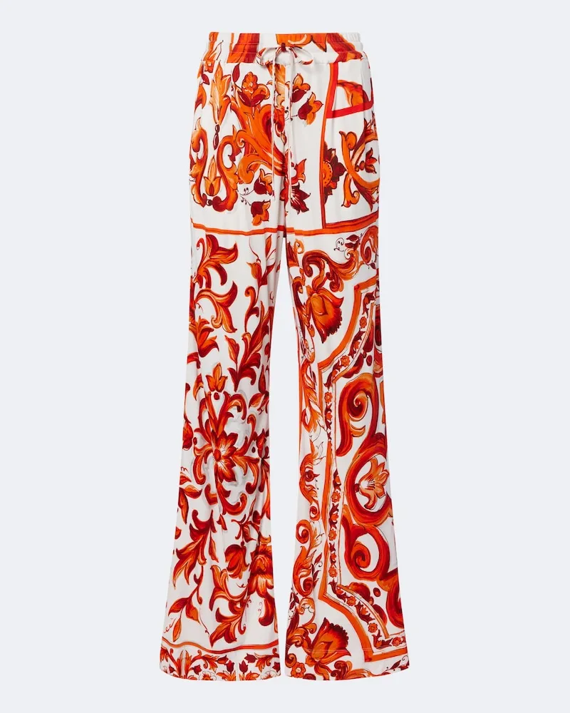 Dolce & Gabbana Weite Hose Majolica Orange
