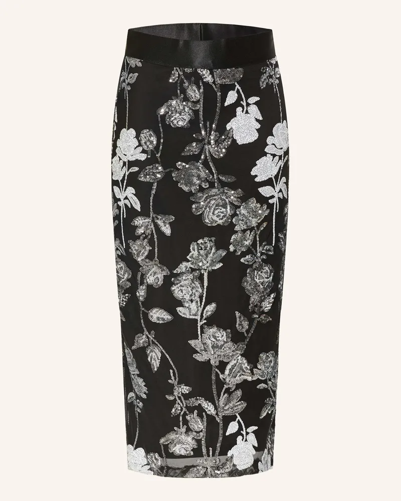 Joseph Ribkoff Mesh-Rock mit Pailletten Schwarz