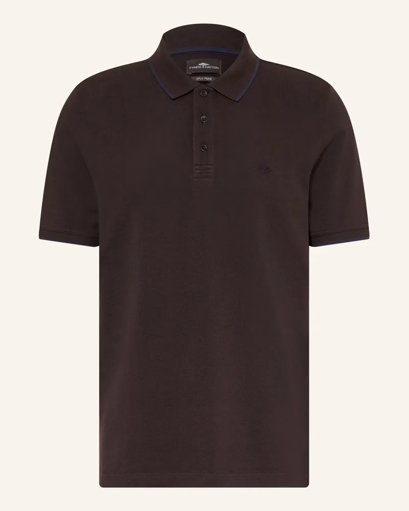 Fynch-Hatton Picqué-Poloshirt Regular Fit braun Dunkelbraun