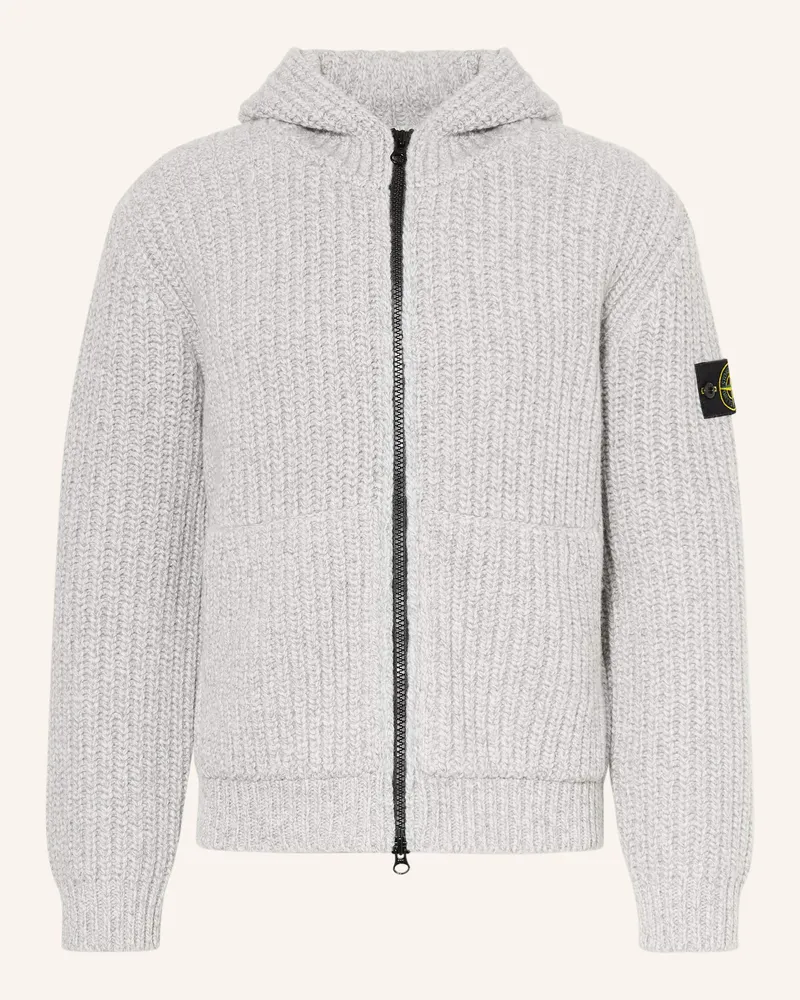 Stone Island Strickjacke Hellgrau