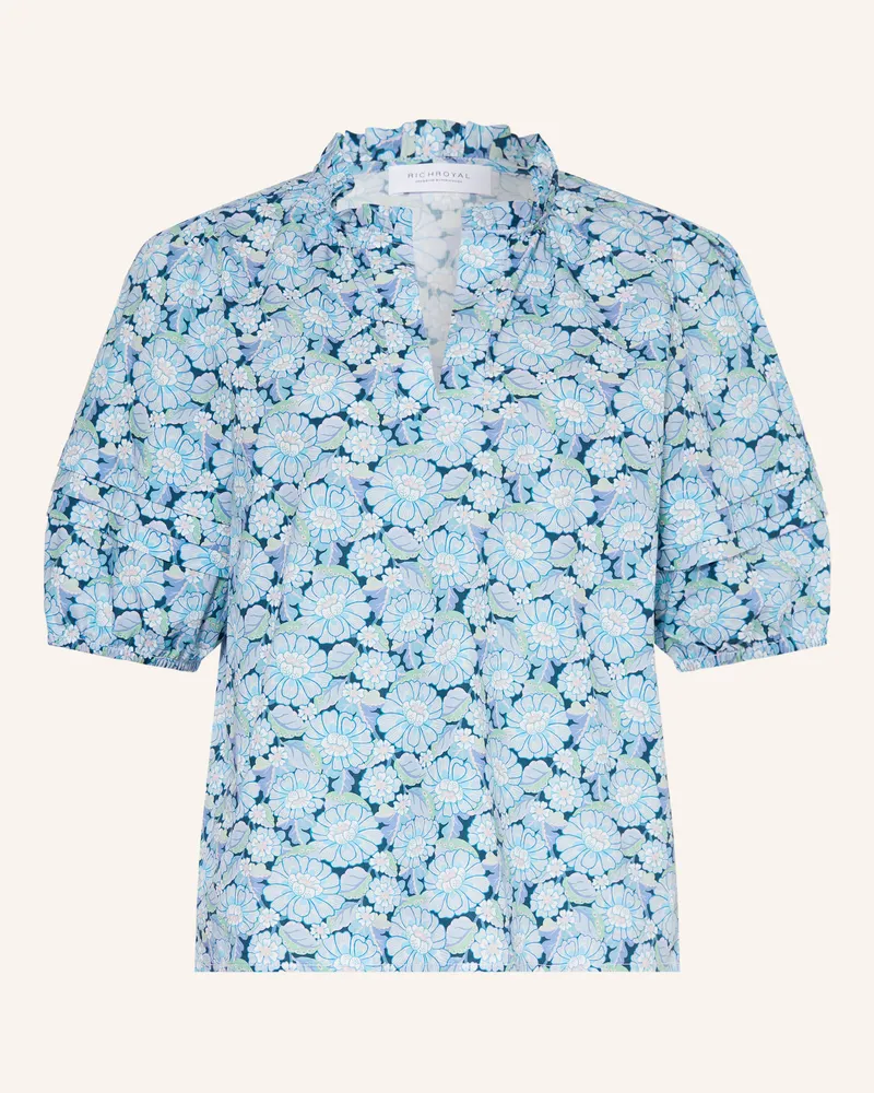 Rich&Royal Blusenshirt Mit 3/4-Arm Und Rüschen blau Hellblau