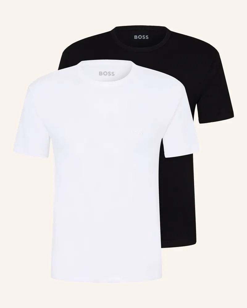 HUGO BOSS 2er-Pack T-Shirts Classic Rib schwarz Schwarz