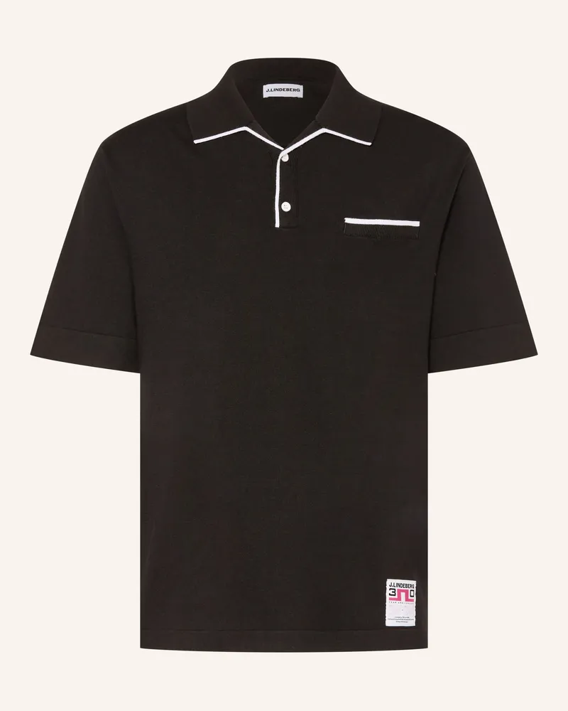 J.Lindeberg Strick-Poloshirt schwarz Schwarz