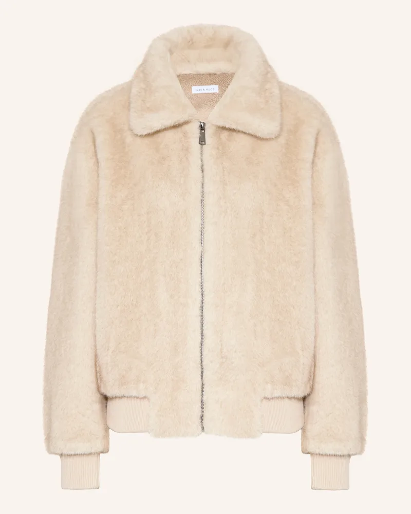 Mrs & HUGS Kunstpelz-Blouson Creme