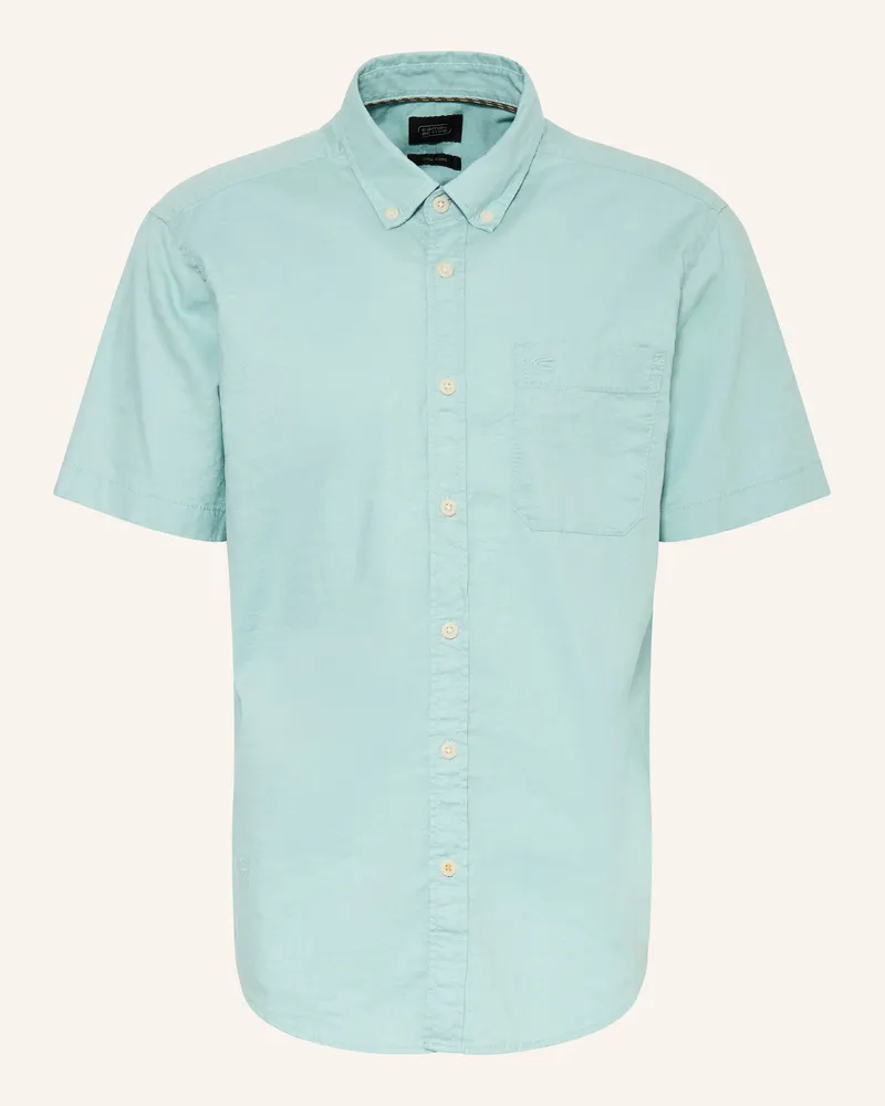 Camel Active Kurzarm-Hemd Regular Fit Mit Leinen gruen Mint
